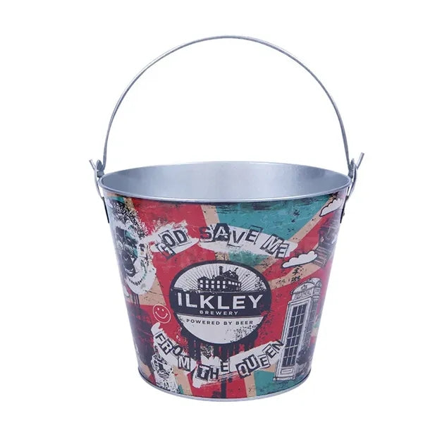 170oz Galvanized Tinplate Classic Round Ice Bucket