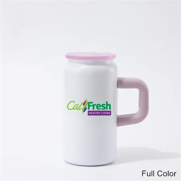16 oz. Stainless Steel Vacuum Insulated Mason Mug with Straw