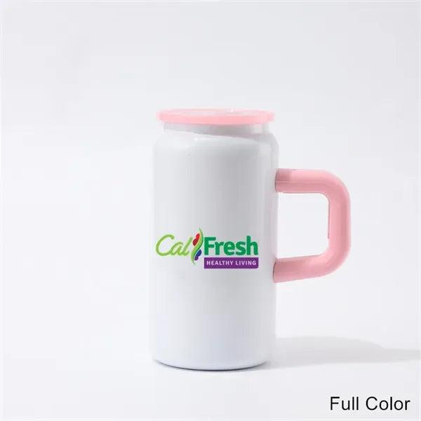 16 oz. Stainless Steel Vacuum Insulated Mason Mug with Straw