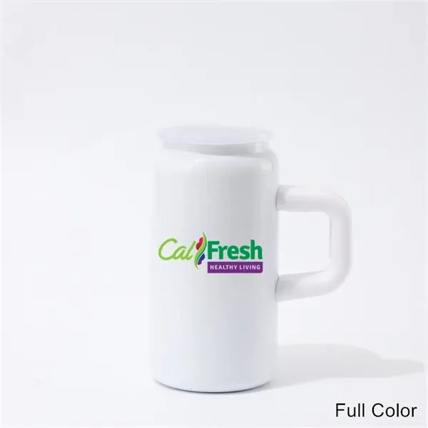 16 oz. Stainless Steel Vacuum Insulated Mason Mug with Straw