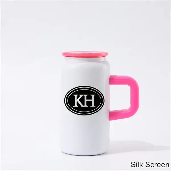 16 oz. Stainless Steel Vacuum Insulated Mason Mug with Straw