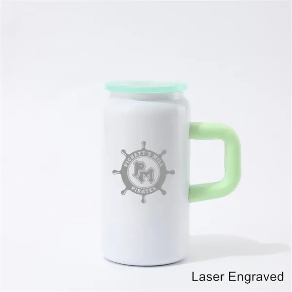 16 oz. Stainless Steel Vacuum Insulated Mason Mug with Straw