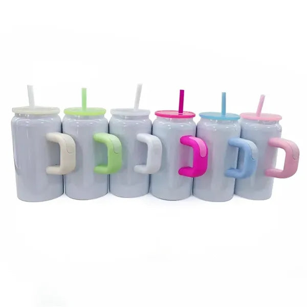 16 oz. Stainless Steel Vacuum Insulated Mason Mug with Straw