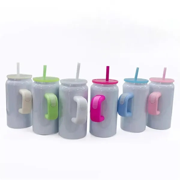16 oz. Stainless Steel Vacuum Insulated Mason Mug with Straw