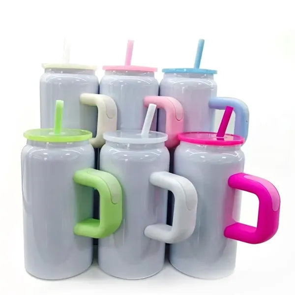 16 oz. Stainless Steel Vacuum Insulated Mason Mug with Straw