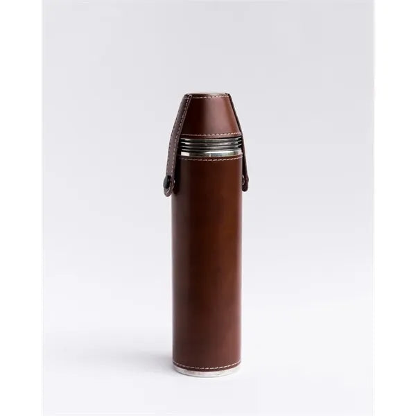 Birdie Bottle 12 oz Flask with 4 Shot Glasses in Cap