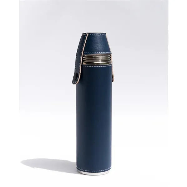 Birdie Bottle 12 oz Flask with 4 Shot Glasses in Cap