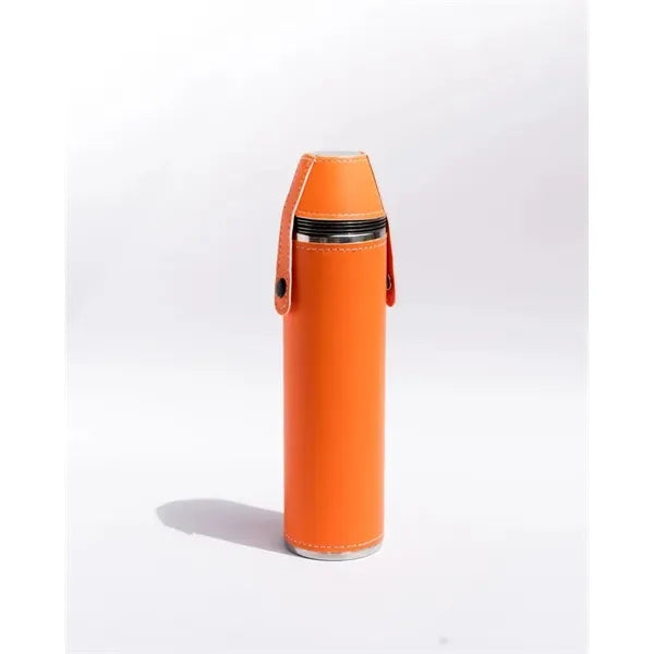 Birdie Bottle 12 oz Flask with 4 Shot Glasses in Cap