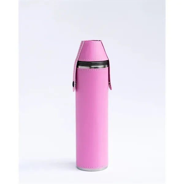 Birdie Bottle 12 oz Flask with 4 Shot Glasses in Cap