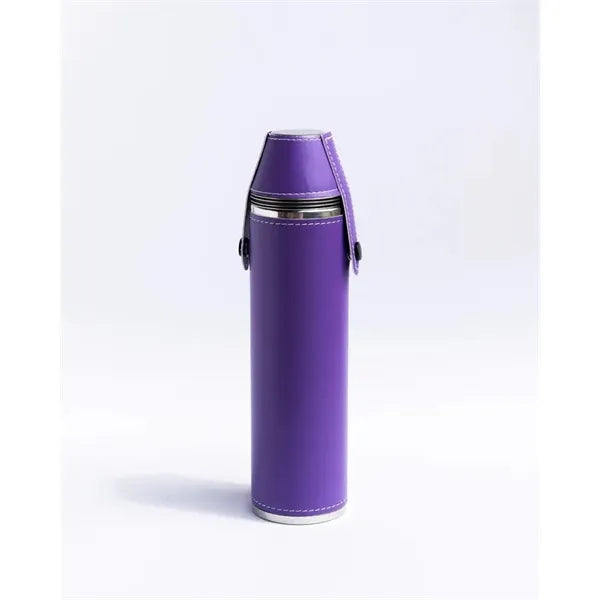 Birdie Bottle 12 oz Flask with 4 Shot Glasses in Cap
