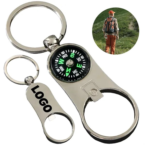 Compact Keychain With Built in Compass Custom Logo Available