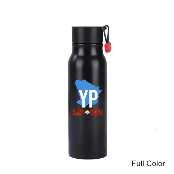 12/17 oz Stainless Steel Vacuum Sports Bottle with Strap