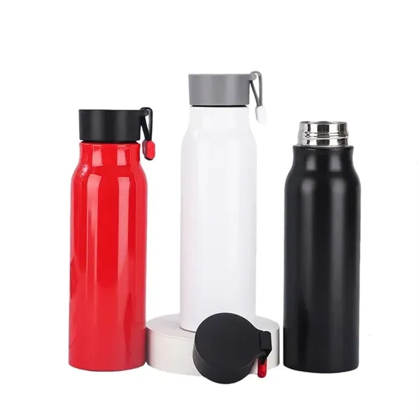 12/17 oz Stainless Steel Vacuum Sports Bottle with Strap