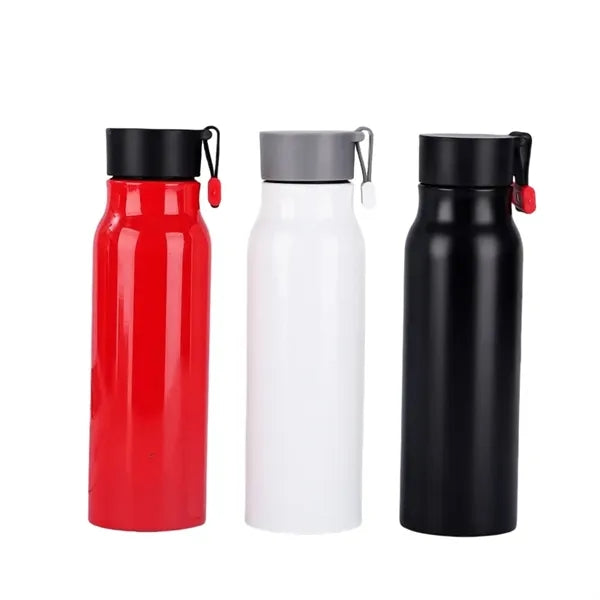 12/17 oz Stainless Steel Vacuum Sports Bottle with Strap