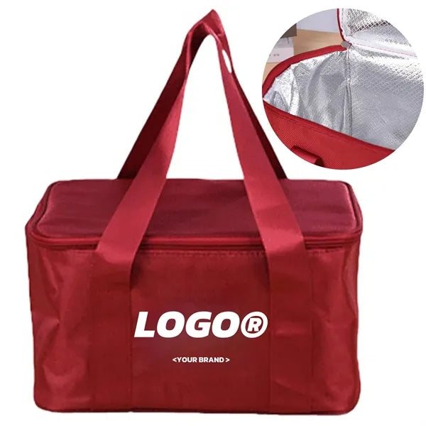 Oxford Cloth Insulated Cooler Bag With Handle Food Storage
