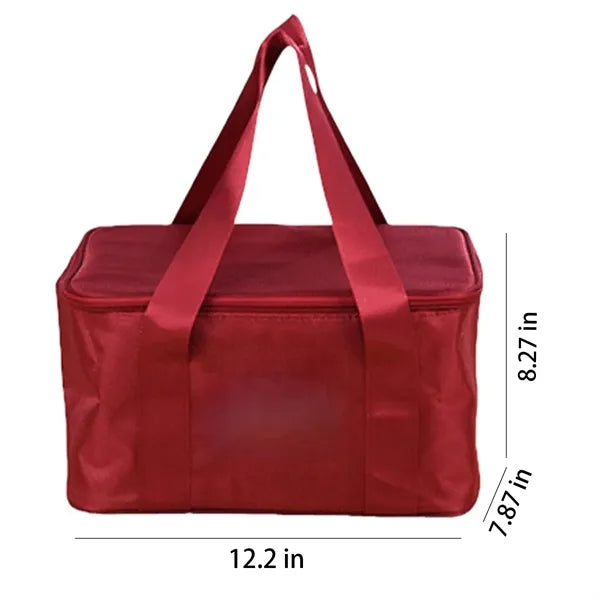 Oxford Cloth Insulated Cooler Bag With Handle Food Storage