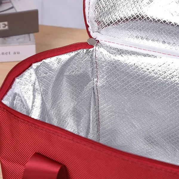 Oxford Cloth Insulated Cooler Bag With Handle Food Storage