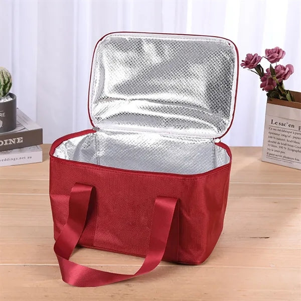 Oxford Cloth Insulated Cooler Bag With Handle Food Storage
