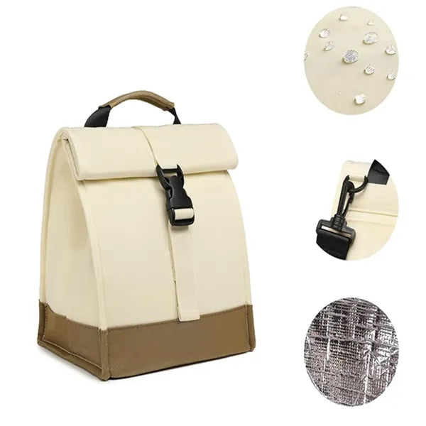Oxford Cloth Foldable Insulated Lunch Bag Aluminum Lining