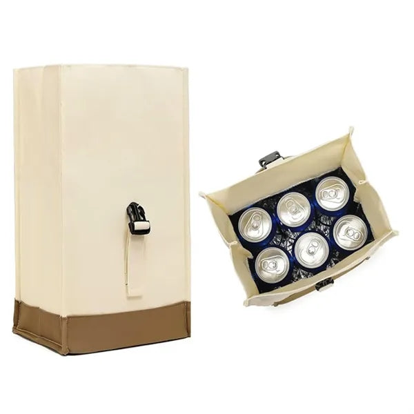 Oxford Cloth Foldable Insulated Lunch Bag Aluminum Lining