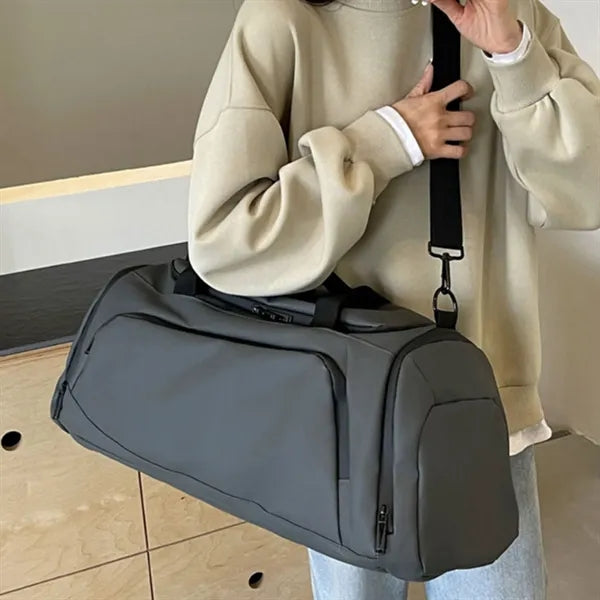 Large Capacity Gym Travel Duffel Bag With Wet Dry Pocket