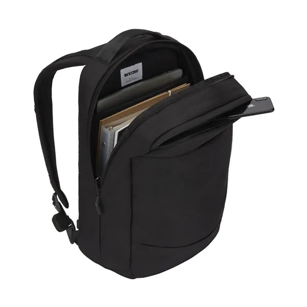 City Compact Backpack with Diamond Ripstop - Black