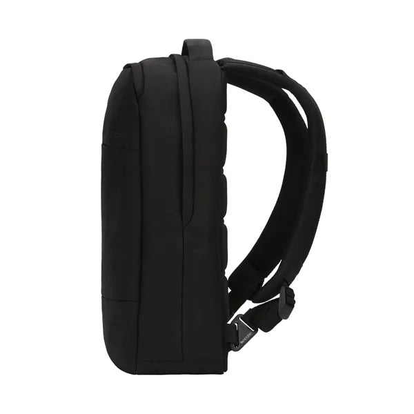 City Compact Backpack with Diamond Ripstop - Black