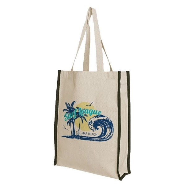 Accent Gusset 10oz Cotton Tote Bag