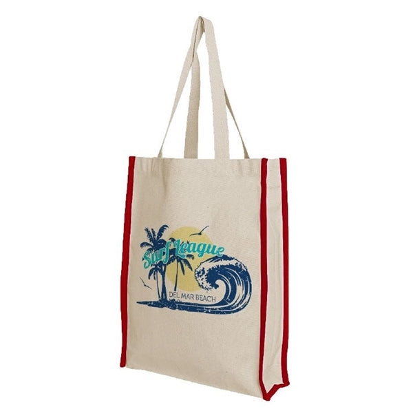 Accent Gusset 10oz Cotton Tote Bag
