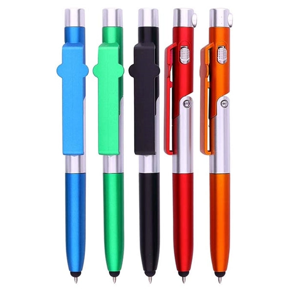 Stylus Phone Stand LED Flashlight Pen (4 in 1)