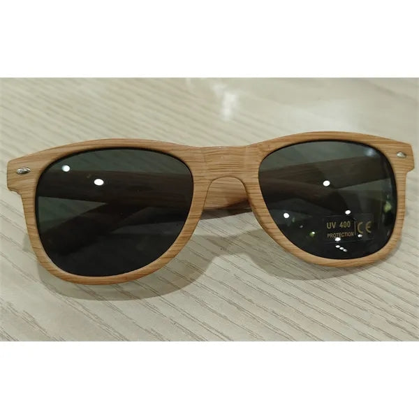 Bamboo Wood Leg Polarized Sunglasses Coating Mirror Eyewear