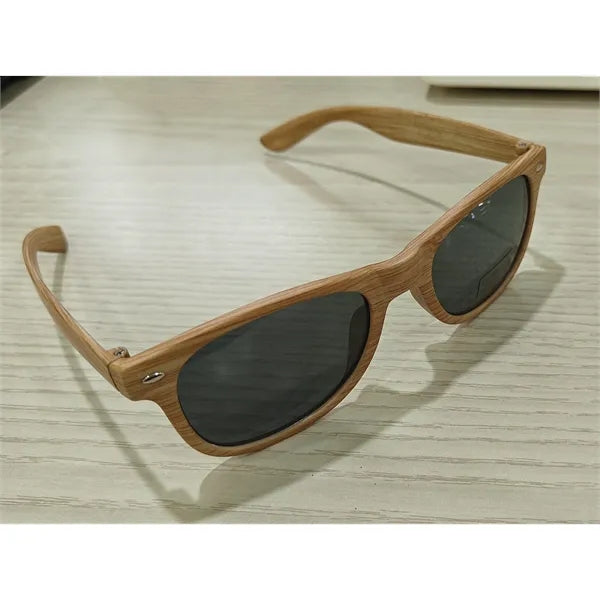 Bamboo Wood Leg Polarized Sunglasses Coating Mirror Eyewear