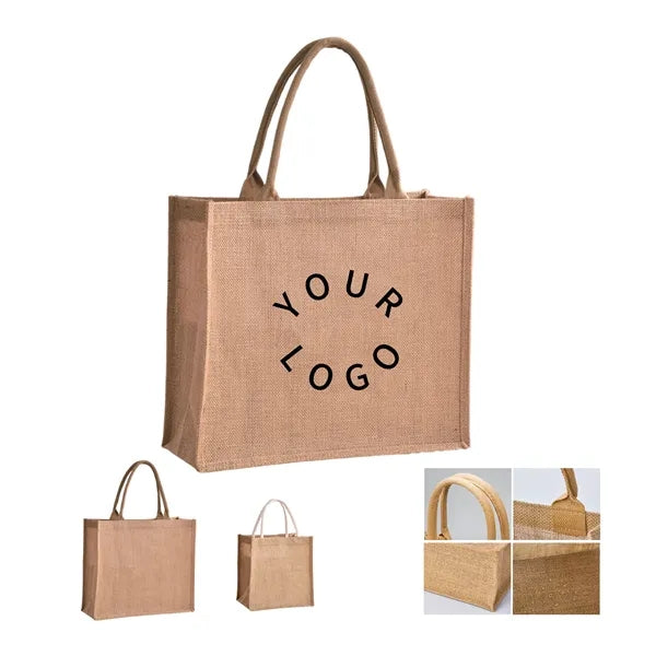 Jute Linen Tote Bag