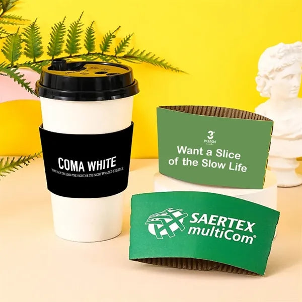 Full Color Double-Layer Craft Paper Coffee Cup Sleeve"