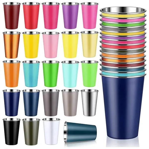 12 oz Stainless Steel Pint Cups Shatterproof Cup Tumblers
