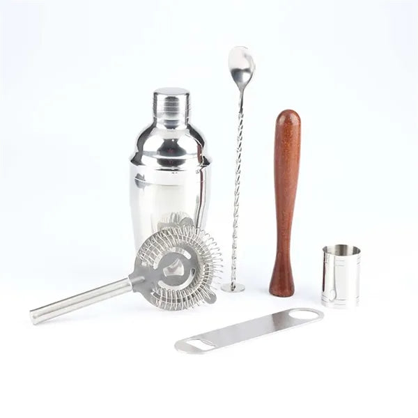 7-Pc Leakproof Stainless Steel Cocktail Set with Storage Bag