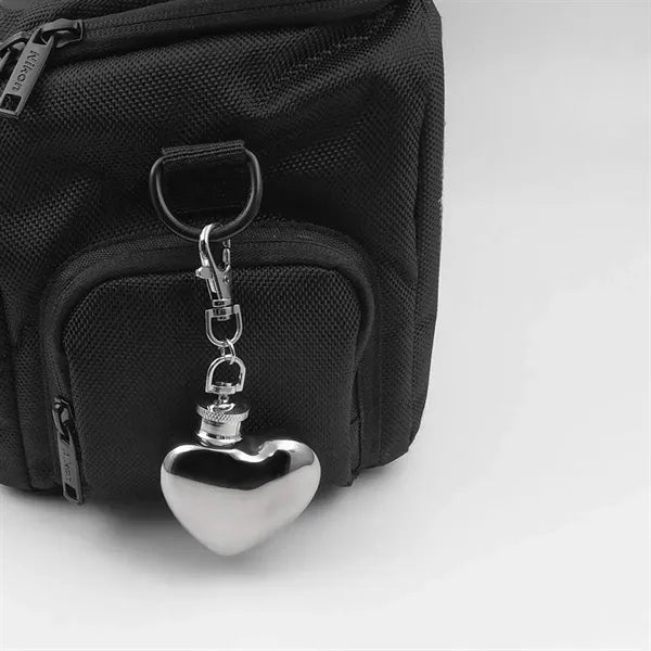 1oz Heart-Shaped Leakproof Stainless Steel Keychain Flask