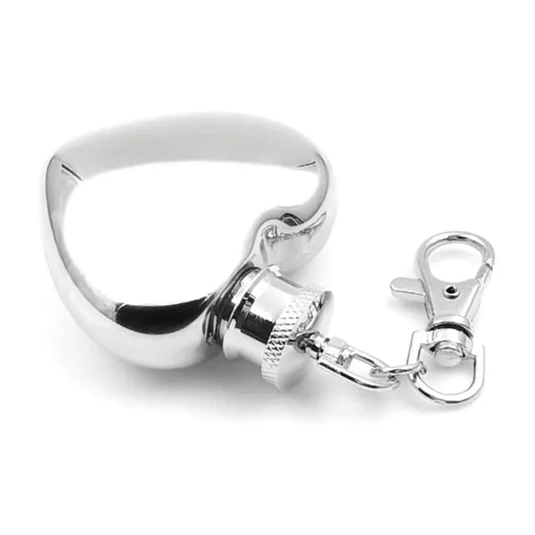 1oz Heart-Shaped Leakproof Stainless Steel Keychain Flask