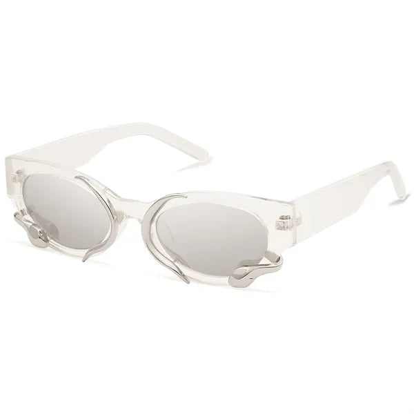 Women Men Vintage Metal Snake Sunglasses