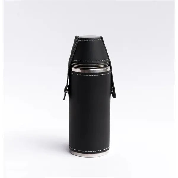 Birdie Bottle 8 oz Flask with 4 Shot Glasses in Cap