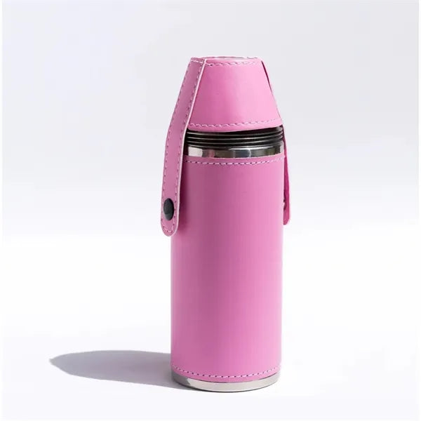 Birdie Bottle 8 oz Flask with 4 Shot Glasses in Cap