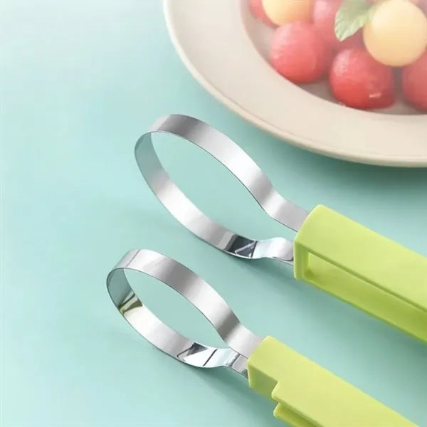 Melon Scooper Baller 3 in 1 Fruit Carving Tools Green Blue