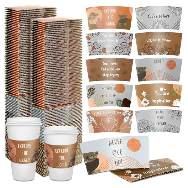 Disposable Kraft Paper Coffee Cup Sleeves