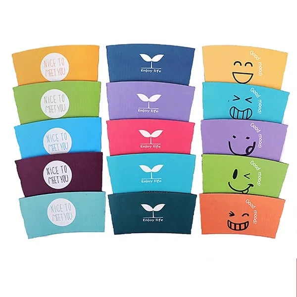 Disposable Kraft Paper Coffee Cup Sleeves