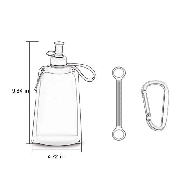 550ML Collapsible Silicone Water Bottle