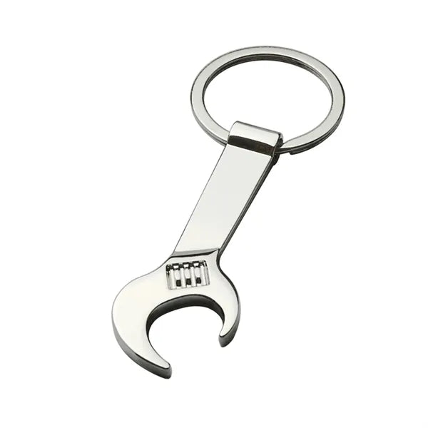 Metal Wrench Keychain With Bottle Opener Function