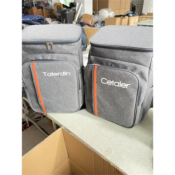 24-Can Insulated Cooler Backpack Leakproof Picnic Lunch Bag