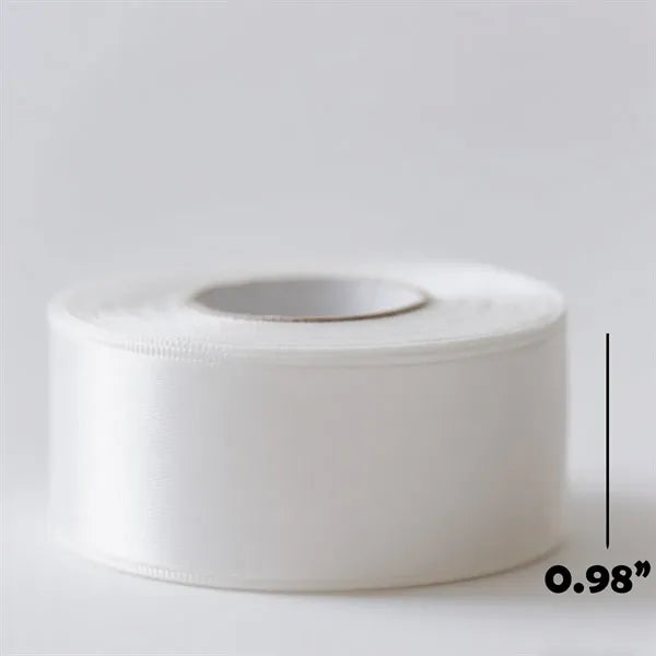 Premium 2.5cm Single-Face Polyester Ribbon Roll