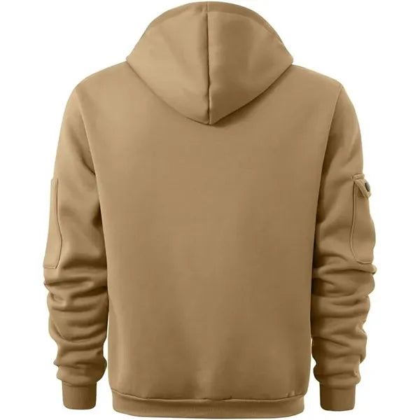 Vintage Quarter Zipper Pullover Sweatshirts Hoodies for Men