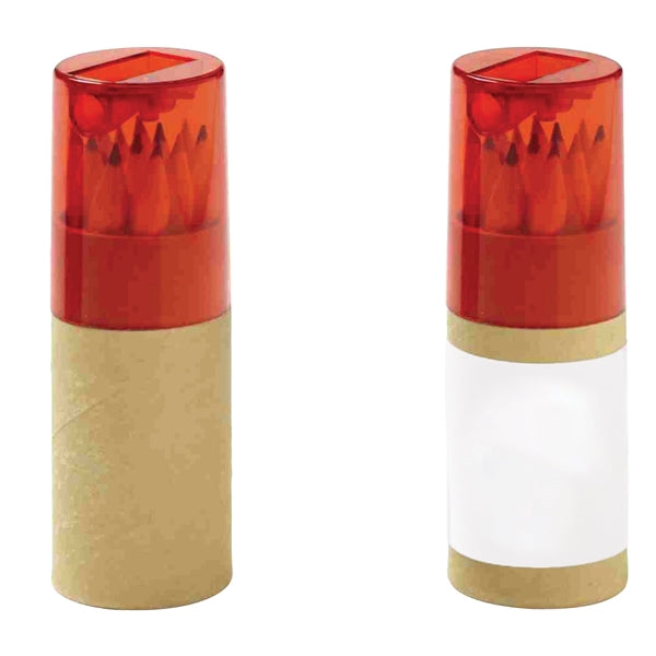 Colored Pencil Set in Tube with Sharpener